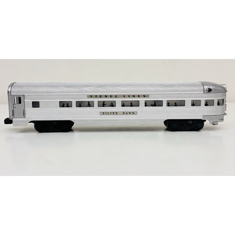 Lionel Postwar Silver Dawn Lighted Passenger Observation Car 2531